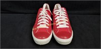 Red Quilted Converse Low Top Shoes Size M11 - W13