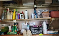 CONTENTS OF LAUNDRY- MISC CLEANERS, CHEMICALS, GRO