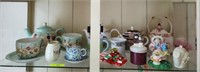 SHELF LOT- MISC CUPS, SAUCERS, TEA SETS, GROUP