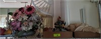 SHELF LOT- FLORAL, DECOR, BIRDS, MISC