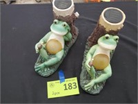 Resin Frog Yard Art-Lot of Two(2)