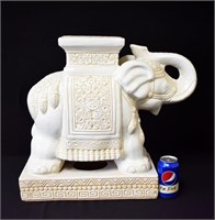 19" Ceramic Elephant Plant Stand - Made in Vietnam