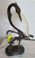 HERON LAMP WITH MARBLE BASE