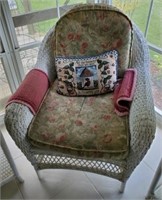 PAIR OF WICKER ARM CHAIRS