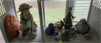 GROUP LOT- FIGURINES, STATUE, MISC BIRDS