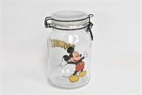 Disney Mickey Mouse "Goodies" Glass Jar 8"