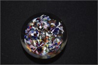 Floral Blown Glass Paperweight