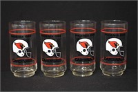 1988 Phoenix Cardinals Mobil Drinking Glasses