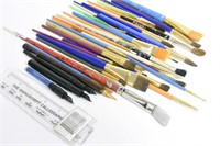 38 Paint Brushes / Sheaffer Fountain Pens & More