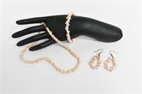 Pink Shell Jewelry Set