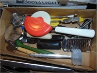 (2) flats kitchen utensils