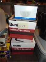 (2) Bunn Coffee Decanters and Filters