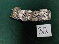 Sterling Silver Snake Bracelet 23.9 grams
