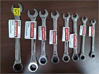 8pc Craftsman Dual Ratcheting Wrenches Metric