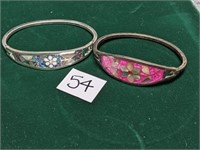 2 Silver Inlay Bracelets Bracelet