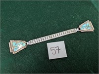 Sterling Turquoise Inlay Watch Band