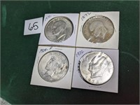 1934 Peace Dollar  & 3 1972 Eisenhower Coin