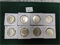 8 1968 Kennedy Half Dollars Coins