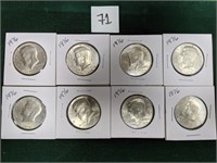 Eight 1976 Kennedy Half Dollars Coin