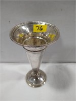 Sertling silver trumpet vase 5.5" weighted