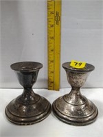 Sterling silver candle stick holders