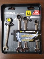 ACE 4pc Combination Gear Wrench Set SAE