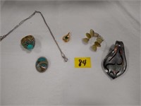 Costume rings and pendants