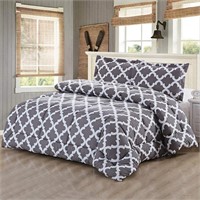 Utopia Bedding Printed Comforter Set (King, Grey)