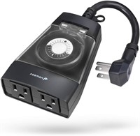 Fosmon Dual Outdoor Timer Outlet