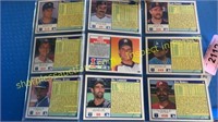 Baseball collector cards(9)