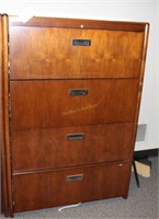 Wood Upright Four drawer file cabinet 36" x 20" x