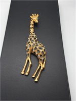 Amazing Large Giraffe Jeweled Brooch