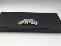 Fine Moonstone Jeweled Elegant Brooch Pin