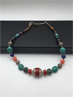 Colorful Vintage Tribal Made Gemstone Necklace