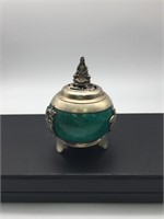 Rare Small Antique Chinese Jade Incense Box