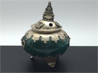 Rare Small Antique Chinese Jade Incense Box