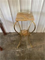 Brass and Marble top fern stand