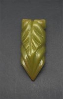 Vintage Green Carved Bakelite Dress Clip