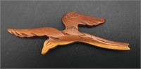 John Davis Bermuda Carved Bird Pin Brooch
