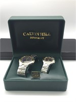 Calvin Hill Japan Movt. Pair Water Resistant Watch