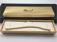 Gold-Tone Vintage Monet Bracelet