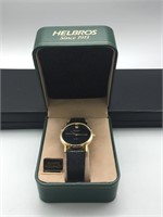 Helbros Quartz Accuracy Men's Leather Watch