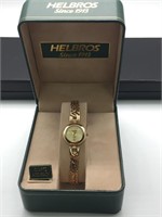 Helbros Ladies Quartz Accuracy Gold Watch - New