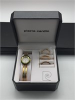 Pierre Cardin Ladies White Dial Gold-Tone Watch
