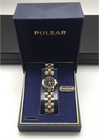 Vintage Pulsar Silver & Gold Japan Movement Watch