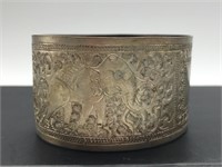 Vintage Thai Silver Elephant Cuff Bracelet
