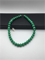 Fine Chunky Genuine Jade Jadeite Bead Necklace
