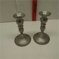 Leonard Genuine Pewter Candle Stands