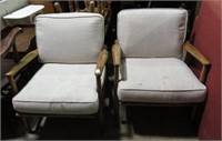 PAIR OF DECO MODERN ARM CHAIRS
