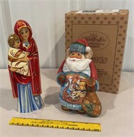 2 Russian figures - DeBrekht ‘Noah’s Ark’ Santa